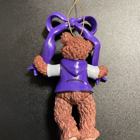 Limited Edition Purple Joy Wish Bear Christmas Ornament 2000 VINTAGE - Picture 3 of 7